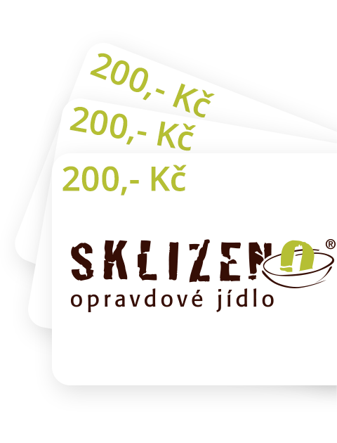 200,- Kč poukázka na opravdové jídlo