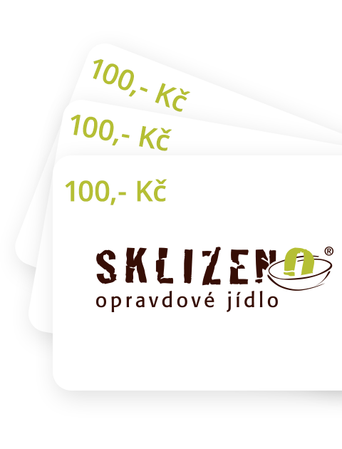 100,- Kč poukázka na opravdové jídlo
